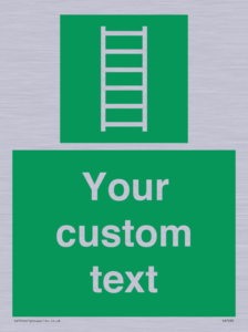 SA7285: Custom sign safe condition Escape ladder