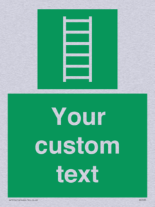 SA7285: Custom sign safe condition Escape ladder