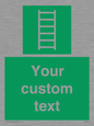 SA7285: Custom sign safe condition Escape ladder