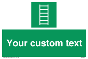 SA7285: Custom sign safe condition Escape ladder