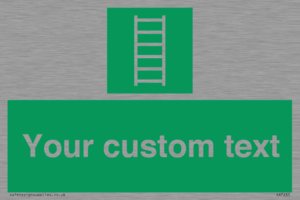 SA7285: Custom sign safe condition Escape ladder
