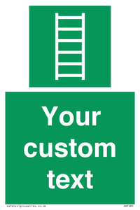 SA7285: Custom sign safe condition Escape ladder