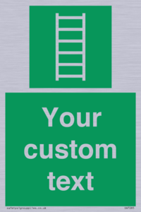 SA7285: Custom sign safe condition Escape ladder