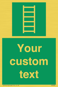 SA7285: Custom sign safe condition Escape ladder