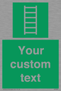 SA7285: Custom sign safe condition Escape ladder