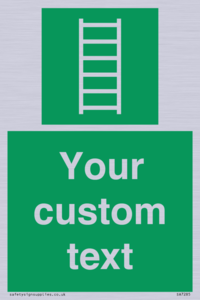 SA7285: Custom sign safe condition Escape ladder