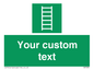 SA7285: Custom sign safe condition Escape ladder