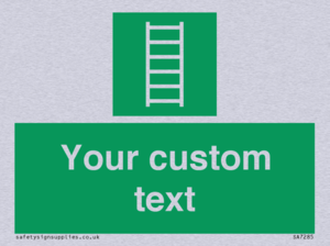 SA7285: Custom sign safe condition Escape ladder