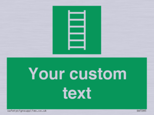 SA7285: Custom sign safe condition Escape ladder
