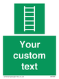 SA7285: Custom sign safe condition Escape ladder