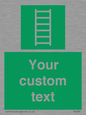 SA7285: Custom sign safe condition Escape ladder