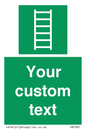 SA7285: Custom sign safe condition Escape ladder