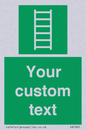 SA7285: Custom sign safe condition Escape ladder