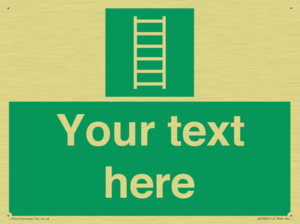 SA7285: Custom sign safe condition Escape ladder