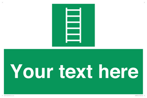 SA7285: Custom sign safe condition Escape ladder