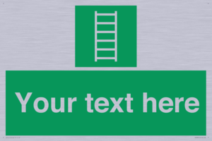 SA7285: Custom sign safe condition Escape ladder