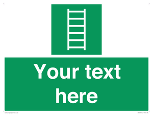 SA7285: Custom sign safe condition Escape ladder