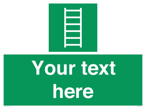 SA7285: Custom sign safe condition Escape ladder
