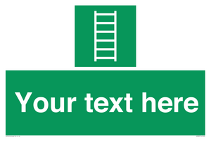 SA7285: Custom sign safe condition Escape ladder