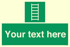 SA7285: Custom sign safe condition Escape ladder