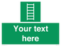 SA7285: Custom sign safe condition Escape ladder