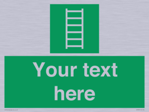 SA7285: Custom sign safe condition Escape ladder