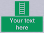 SA7285: Custom sign safe condition Escape ladder