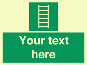 SA7285: Custom sign safe condition Escape ladder