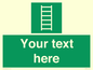 SA7285: Custom sign safe condition Escape ladder