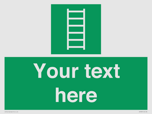 SA7285: Custom sign safe condition Escape ladder