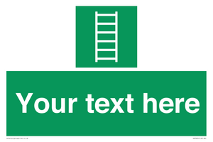 SA7285: Custom sign safe condition Escape ladder