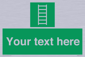 SA7285: Custom sign safe condition Escape ladder