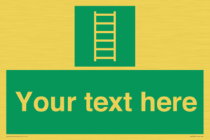 SA7285: Custom sign safe condition Escape ladder