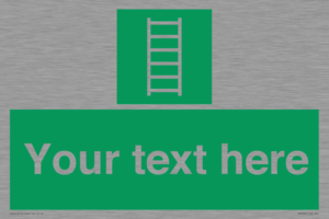 SA7285: Custom sign safe condition Escape ladder