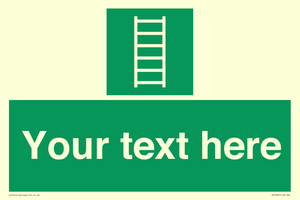SA7285: Custom sign safe condition Escape ladder