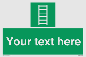 SA7285: Custom sign safe condition Escape ladder