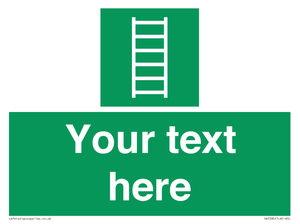 SA7285: Custom sign safe condition Escape ladder