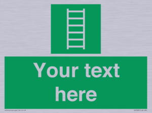 SA7285: Custom sign safe condition Escape ladder