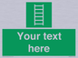 SA7285: Custom sign safe condition Escape ladder
