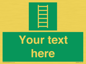 SA7285: Custom sign safe condition Escape ladder