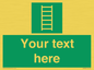SA7285: Custom sign safe condition Escape ladder