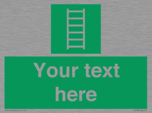 SA7285: Custom sign safe condition Escape ladder