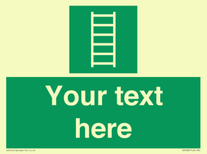 SA7285: Custom sign safe condition Escape ladder