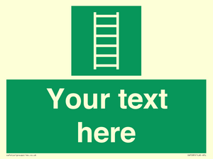 SA7285: Custom sign safe condition Escape ladder