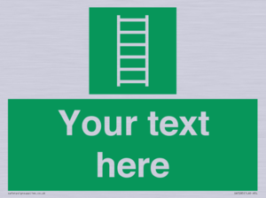 SA7285: Custom sign safe condition Escape ladder