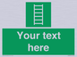 SA7285: Custom sign safe condition Escape ladder