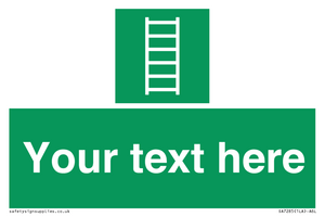 SA7285: Custom sign safe condition Escape ladder