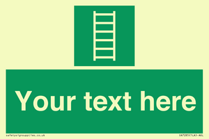 SA7285: Custom sign safe condition Escape ladder