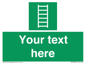 SA7285: Custom sign safe condition Escape ladder
