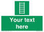 SA7285: Custom sign safe condition Escape ladder